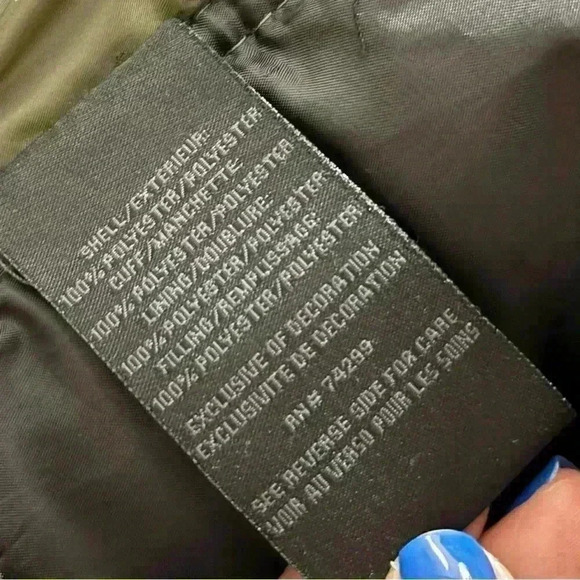 Madden NYC Dark Green Star Studded Hooded Zip Bomber Coat Size XL - Picture 13 of 16